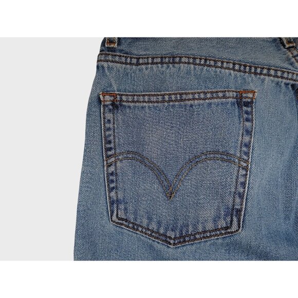 Levis 505 Jeans Mens 36x32 Blue Regular Fit Straight Leg Denim Made Lesotho - Picture 7 of 9